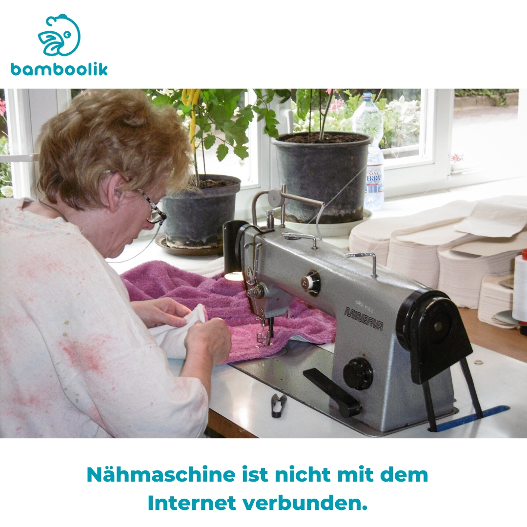 Nahmaschine ist nicht mit dem Internet verbuden